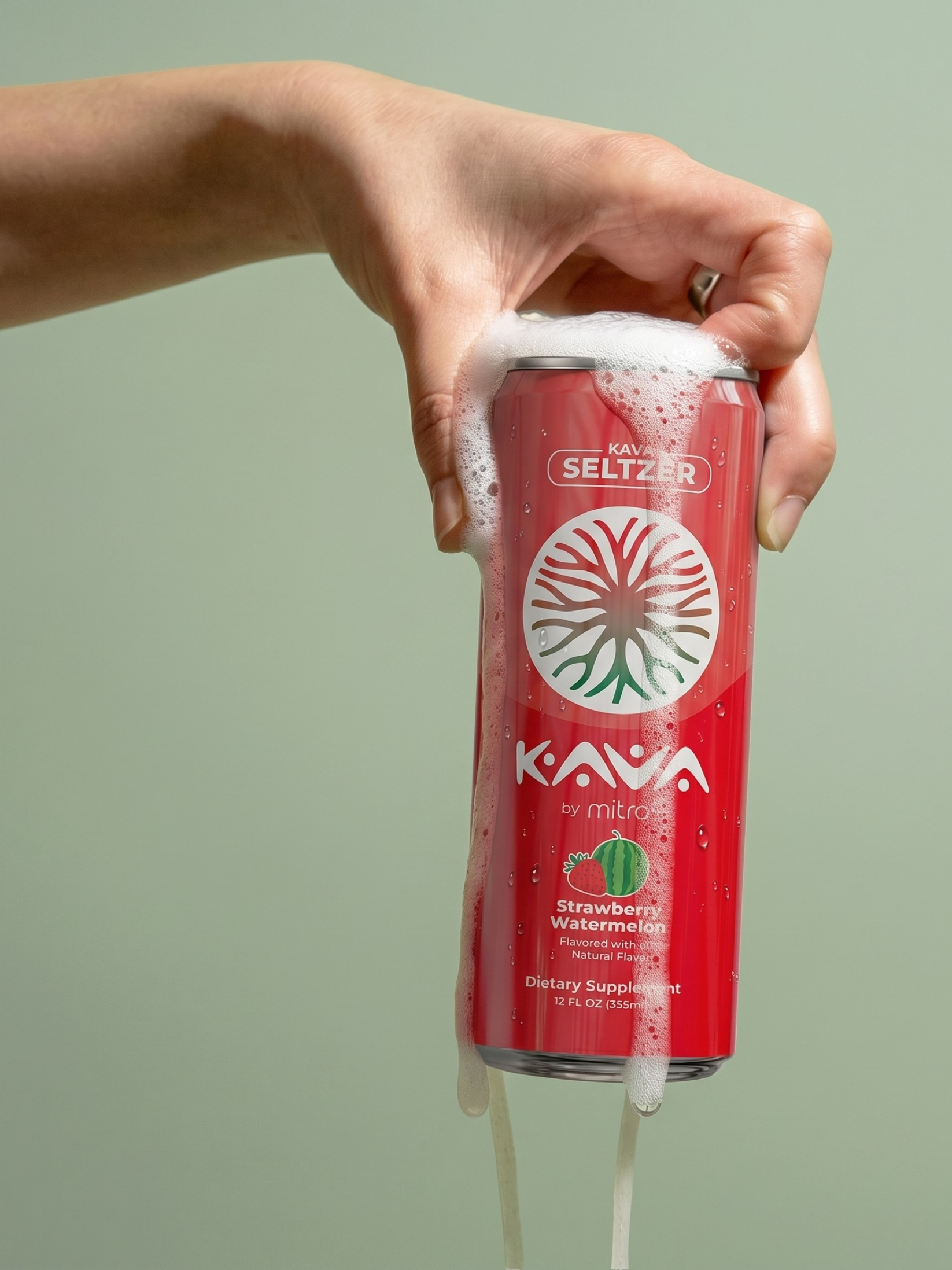 Strawberry Watermelon Kava Seltzer