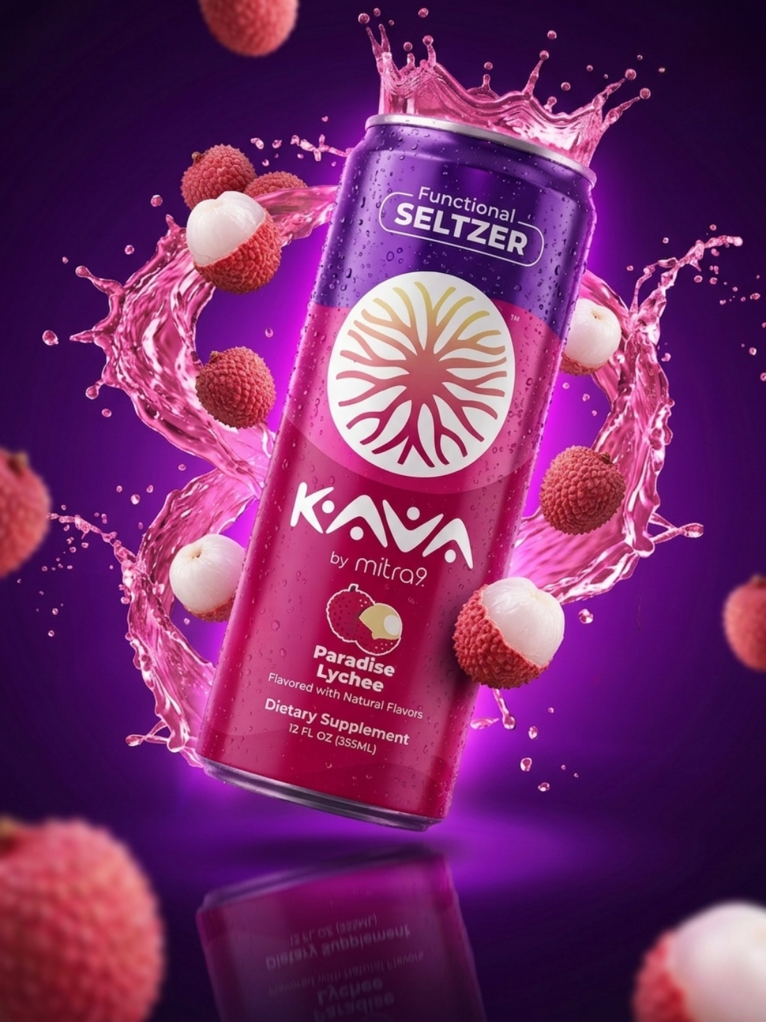 Paradise Lychee Kava Seltzer