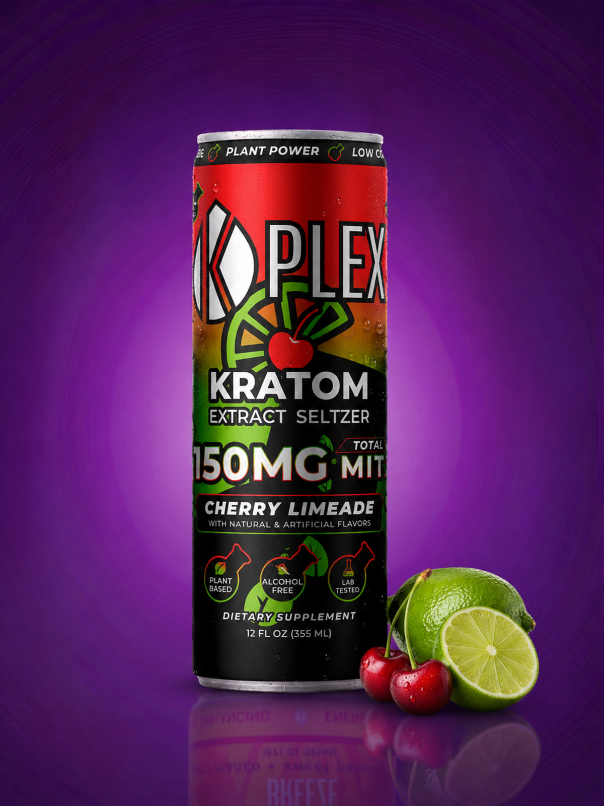 K-Plex 150MG MIT Cherry Limeade Kratom Seltzer