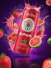 Strawberry Watermelon Kava Seltzer