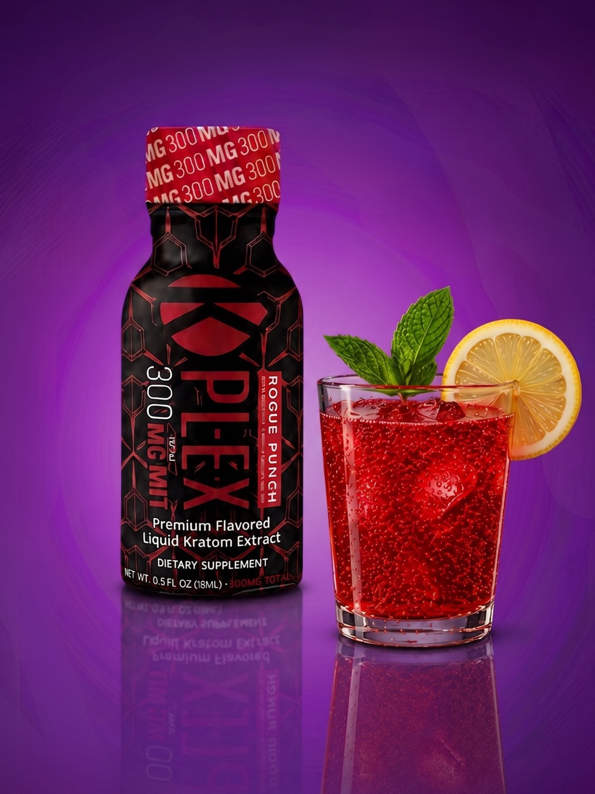 K-Plex Rogue Punch Kratom Extract Shots 300mg