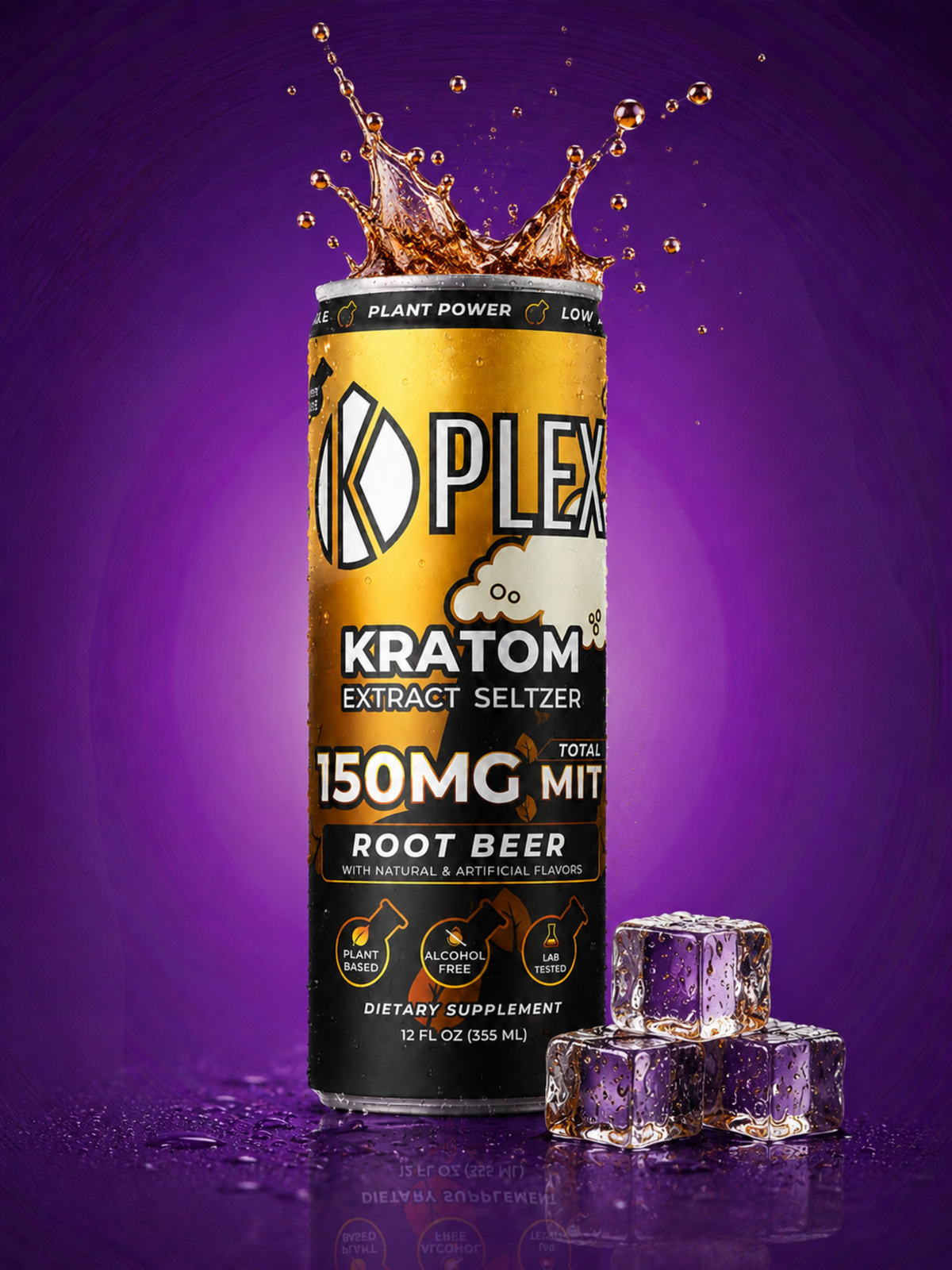 K-Plex 150MG MIT Root Beer Kratom Seltzer